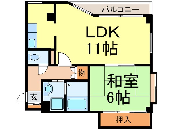 グランセ－ブル高岳の物件間取画像